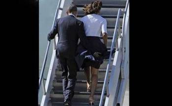 Обама спас жену от конфуза