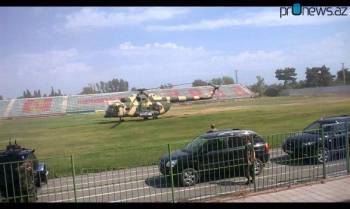 Закир Гасанов на вертолете прибыл в Барду