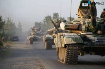 Азербайджанские танки вышли к передовой